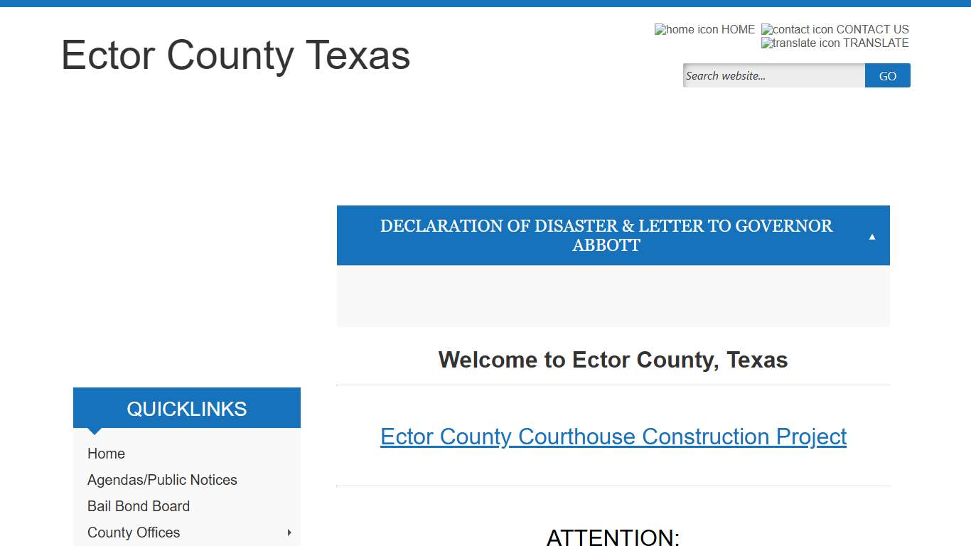 Welcome to Ector County Homepage!